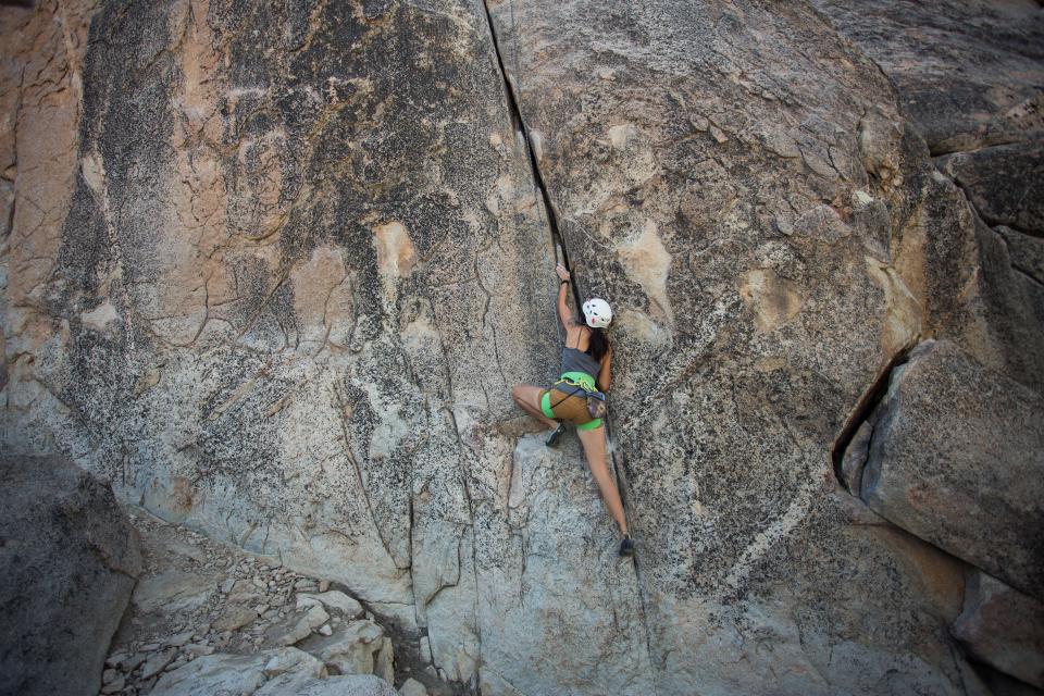 Person rock climbing